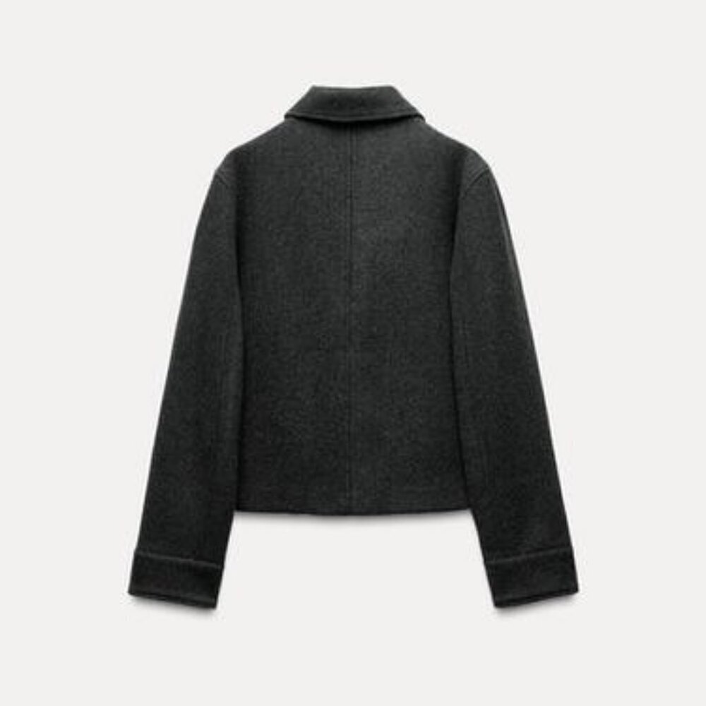 ZARA SOFT JACKET WITH POCKETS SIZE XS 5070/459/807 19" Ptp - Picture 6 of 8